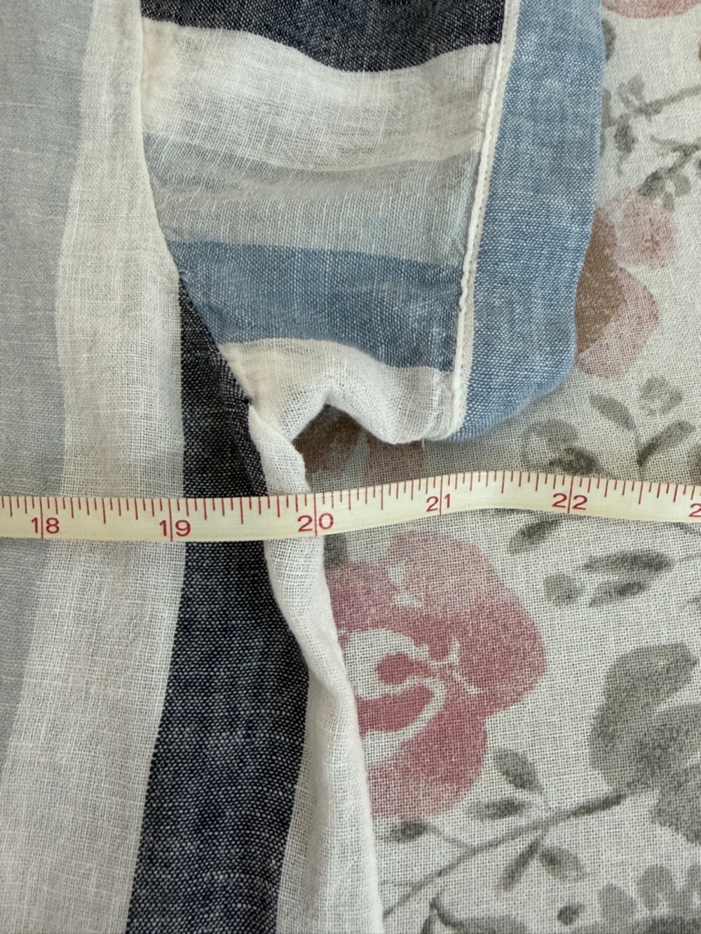 Lucky Brand striped tie-front linen blend top - Picture 6 of 6
